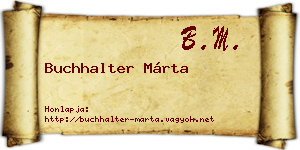 Buchhalter Márta névjegykártya