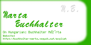 marta buchhalter business card